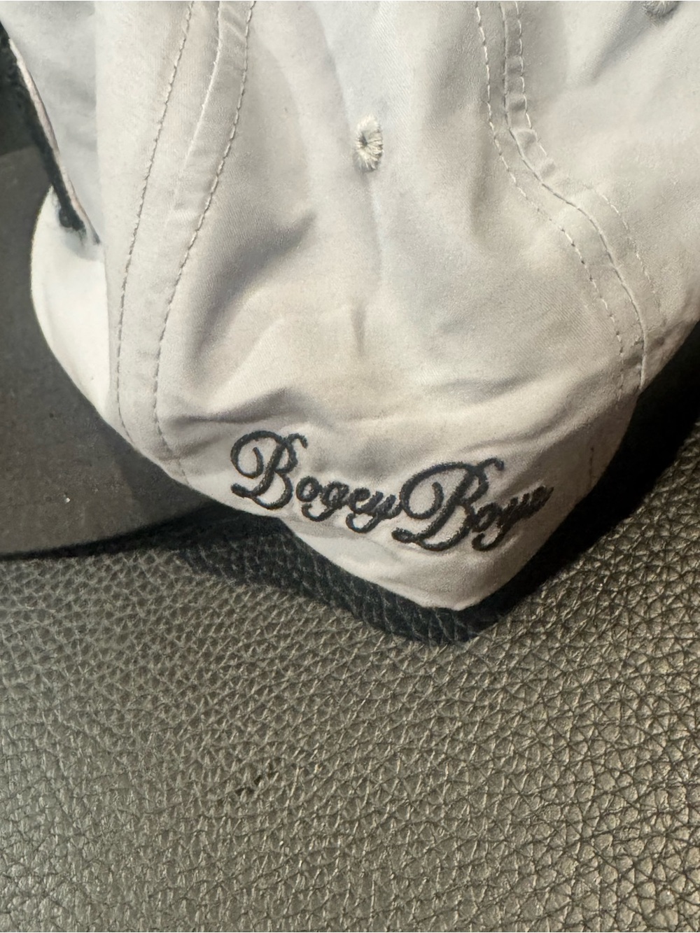 Bogey Boys Bottoms Cap in Light Gray and black bill and trim